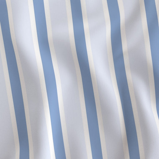 Bluebell Bands Fabric Soft Blue Stripes Cottagecore Blue Stripel Vintage Cotton